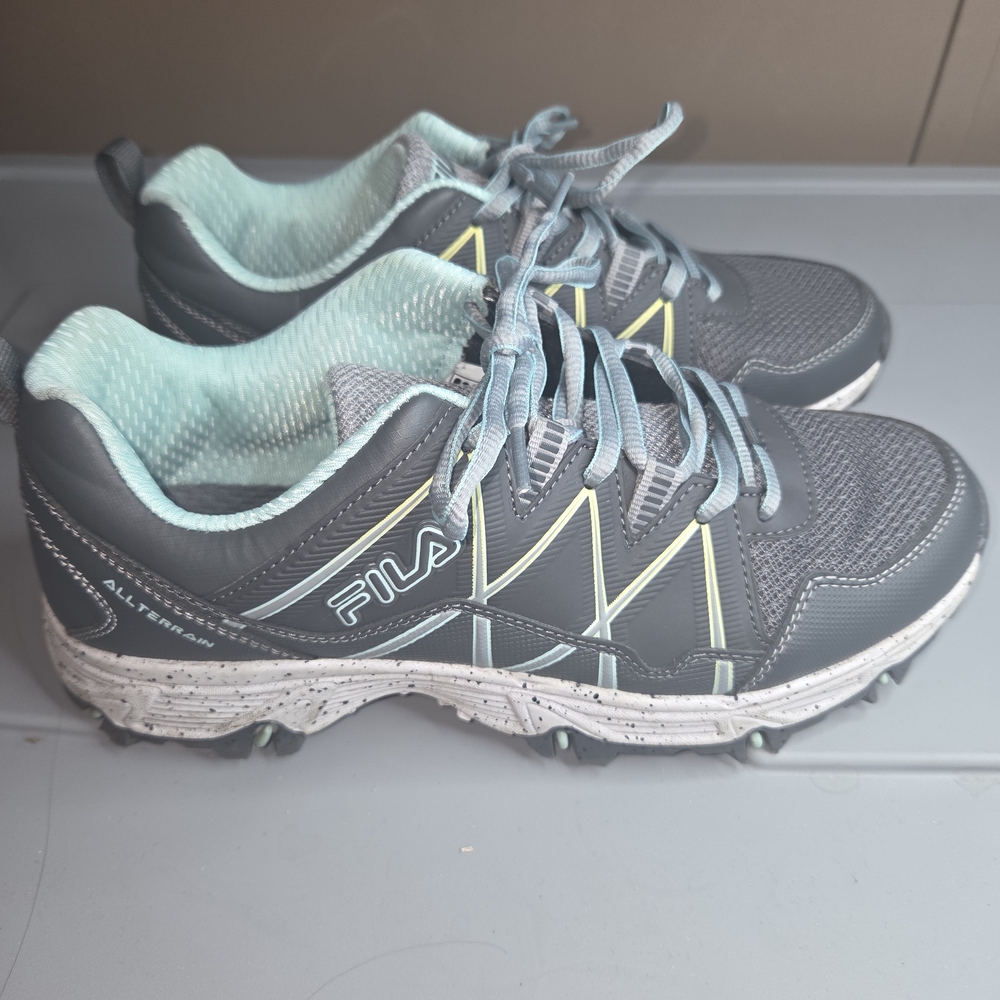 Fila Women's Sneakers Size 9 Grey/Turquoise All Terrain 5JM01954-109